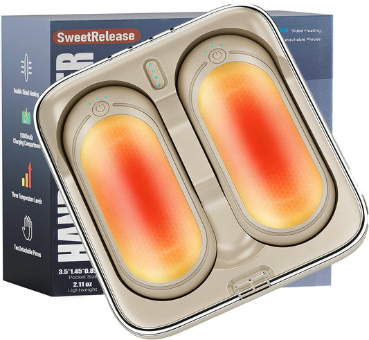SweetRelease Rechargeable Hand Warmers with 10000mAh Charging Compartment