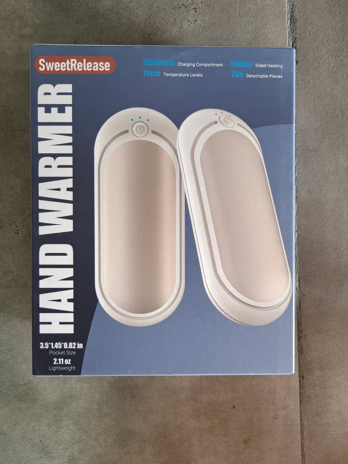 SweetRelease Rechargeable Hand Warmers with 10000mAh Charging Compartment