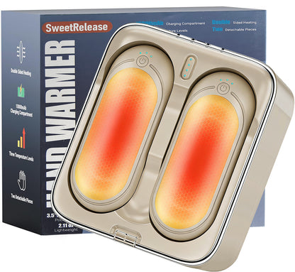 SweetRelease Rechargeable Hand Warmers with 10000mAh Charging Compartment