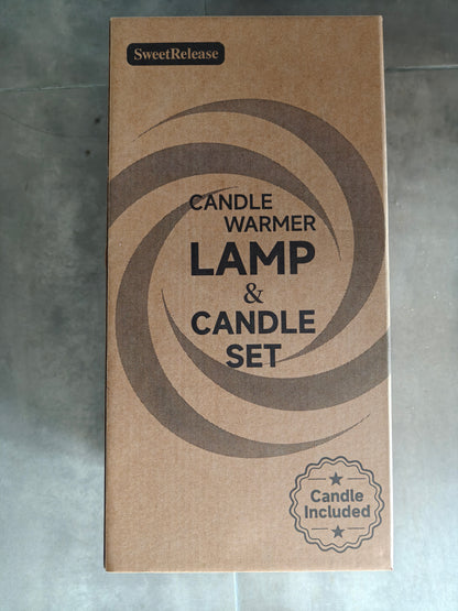SweetRelease Candle Warmer Lamp with Lavender Candle Set
